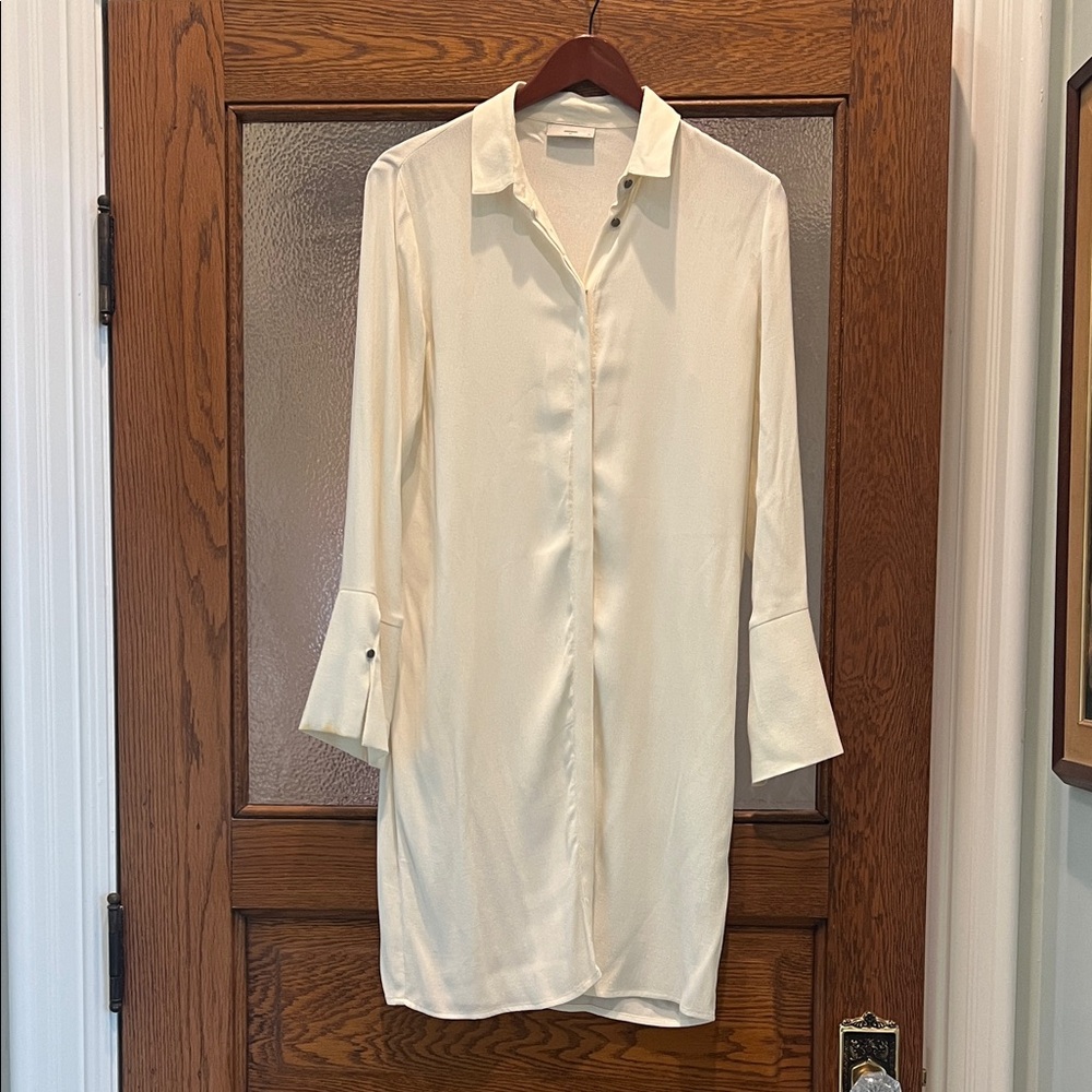 Minimum Off-White Textured Shirt Dress